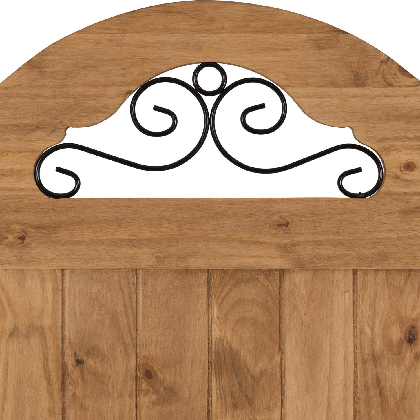 Corona Scroll 4'6" High End Bed - Distressed Waxed Pine