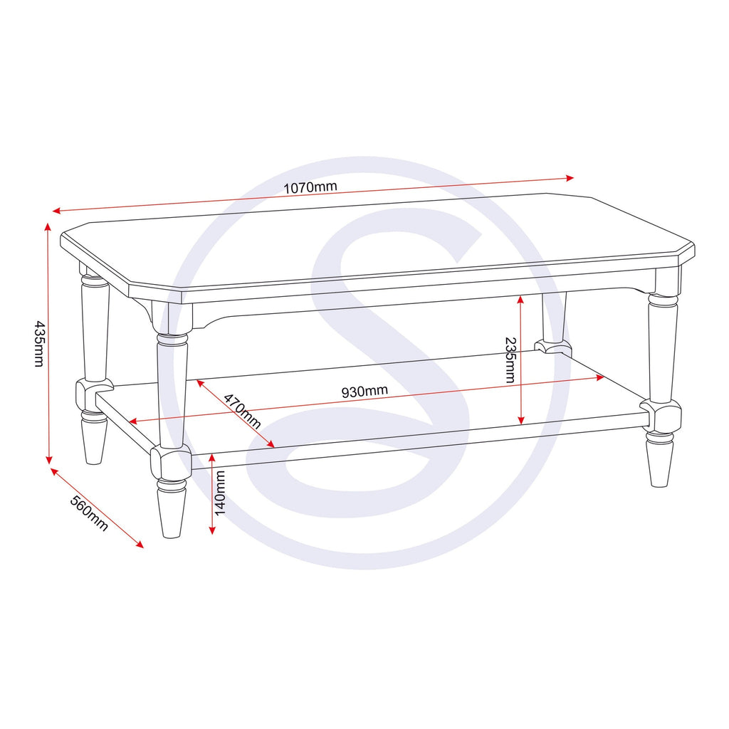 Chantilly Coffee Table - Antique Cream