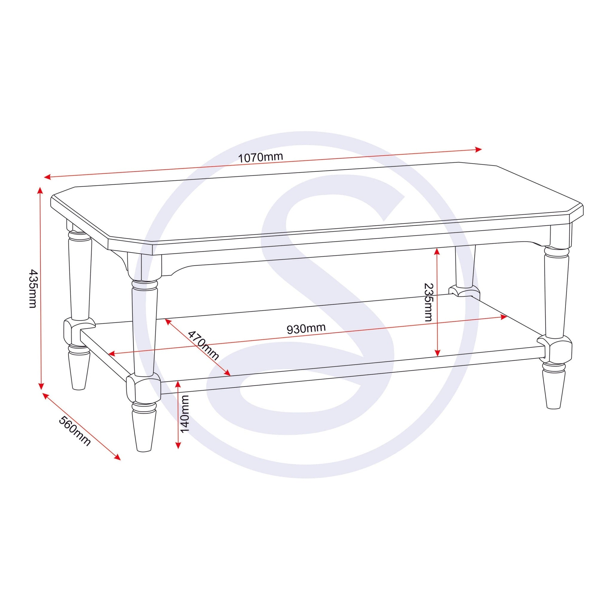 Chantilly Coffee Table - Antique Cream