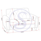 Chester 3+2 Suite - Light Grey Fabric