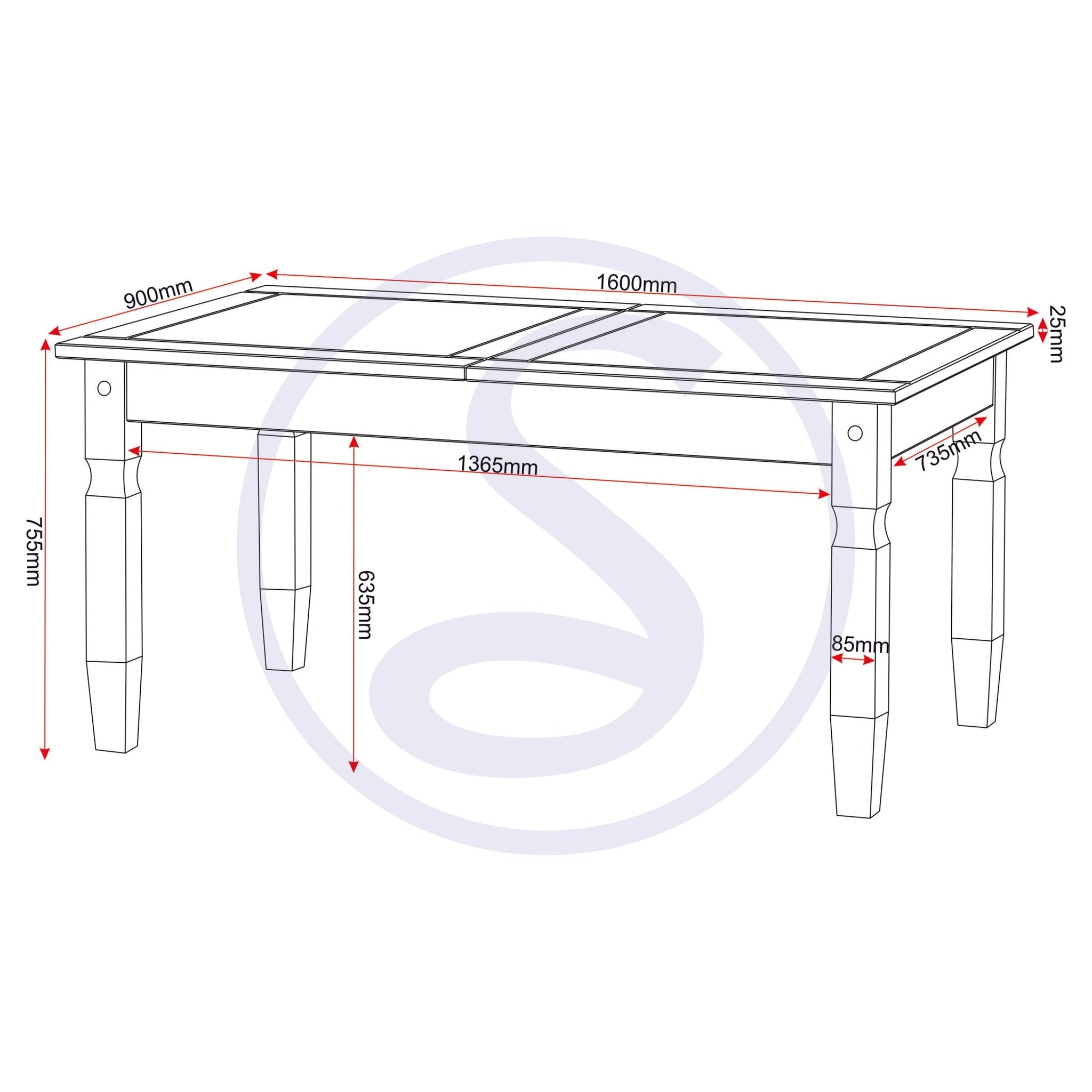 Corona Extending Dining Table - Distressed Waxed Pine