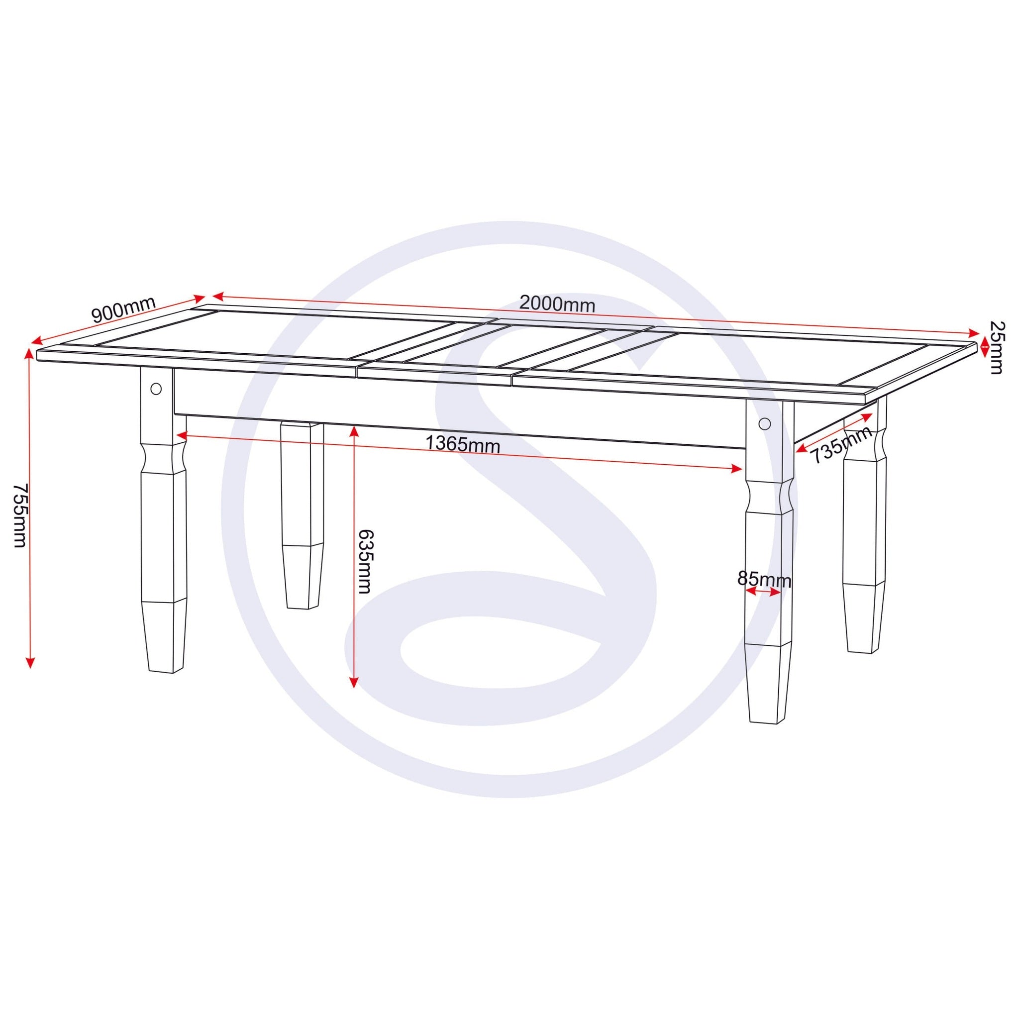 Corona Extending Dining Table - Distressed Waxed Pine