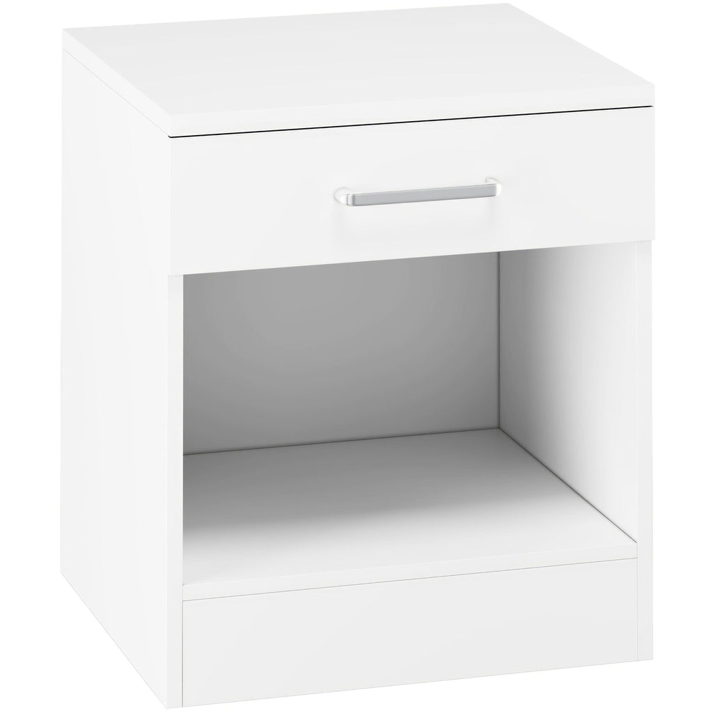 Dakota 1 Drawer Bedside - White