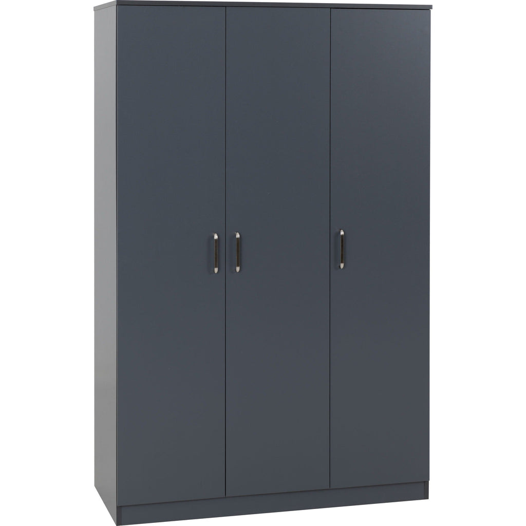 Dakota 3 Door Wardrobe - Dark Grey
