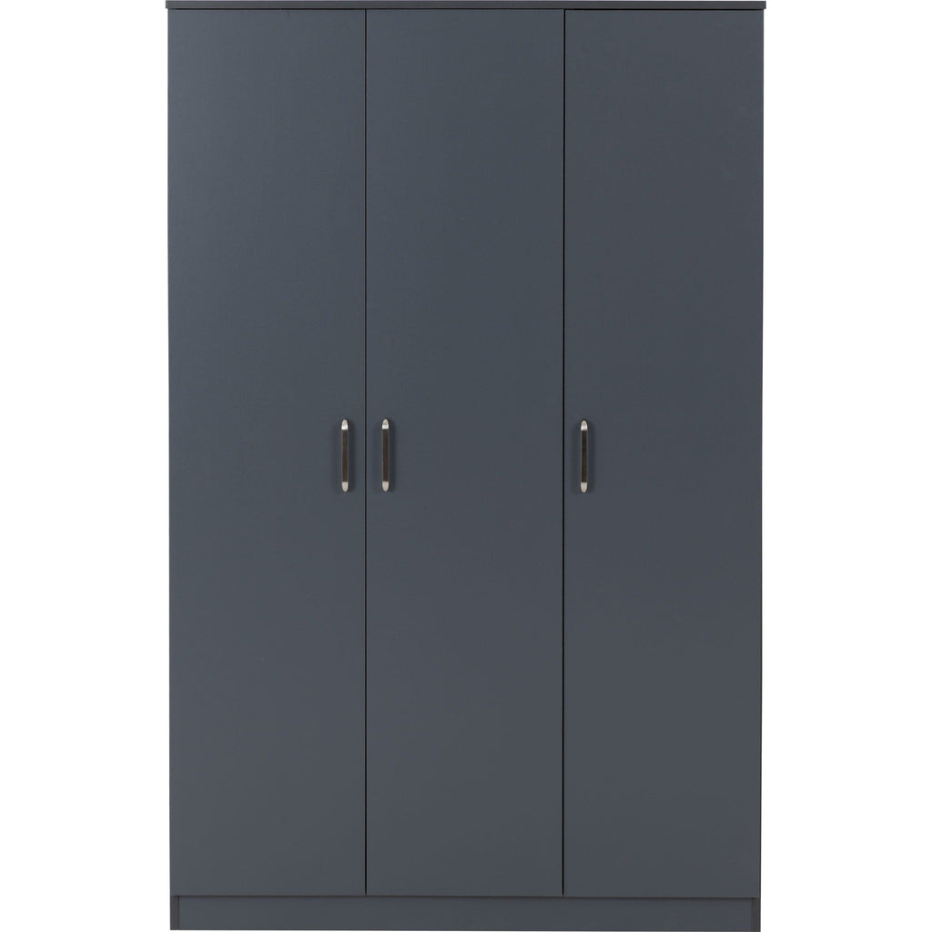 Dakota 3 Door Wardrobe - Dark Grey