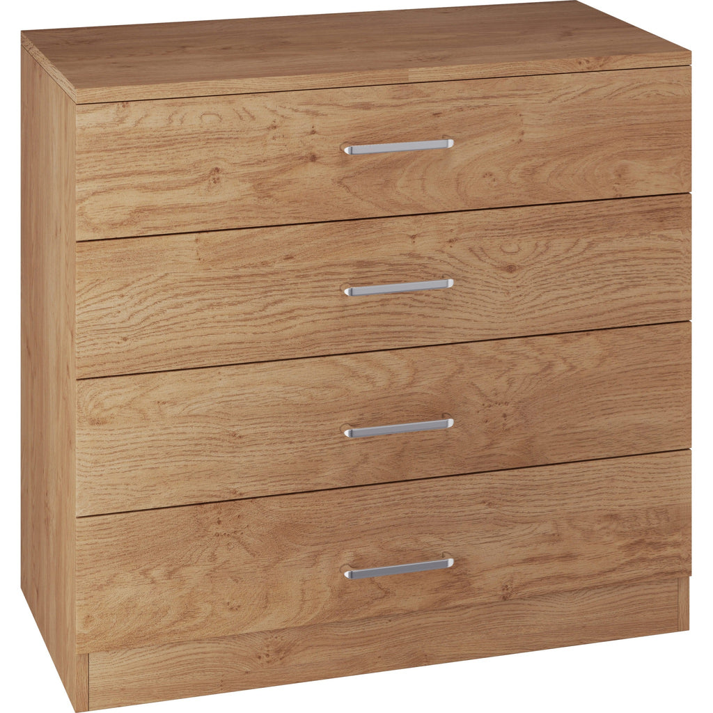 Dakota 4 Drawer Chest - Oak Effect