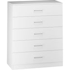 Dakota 5 Drawer Chest - White