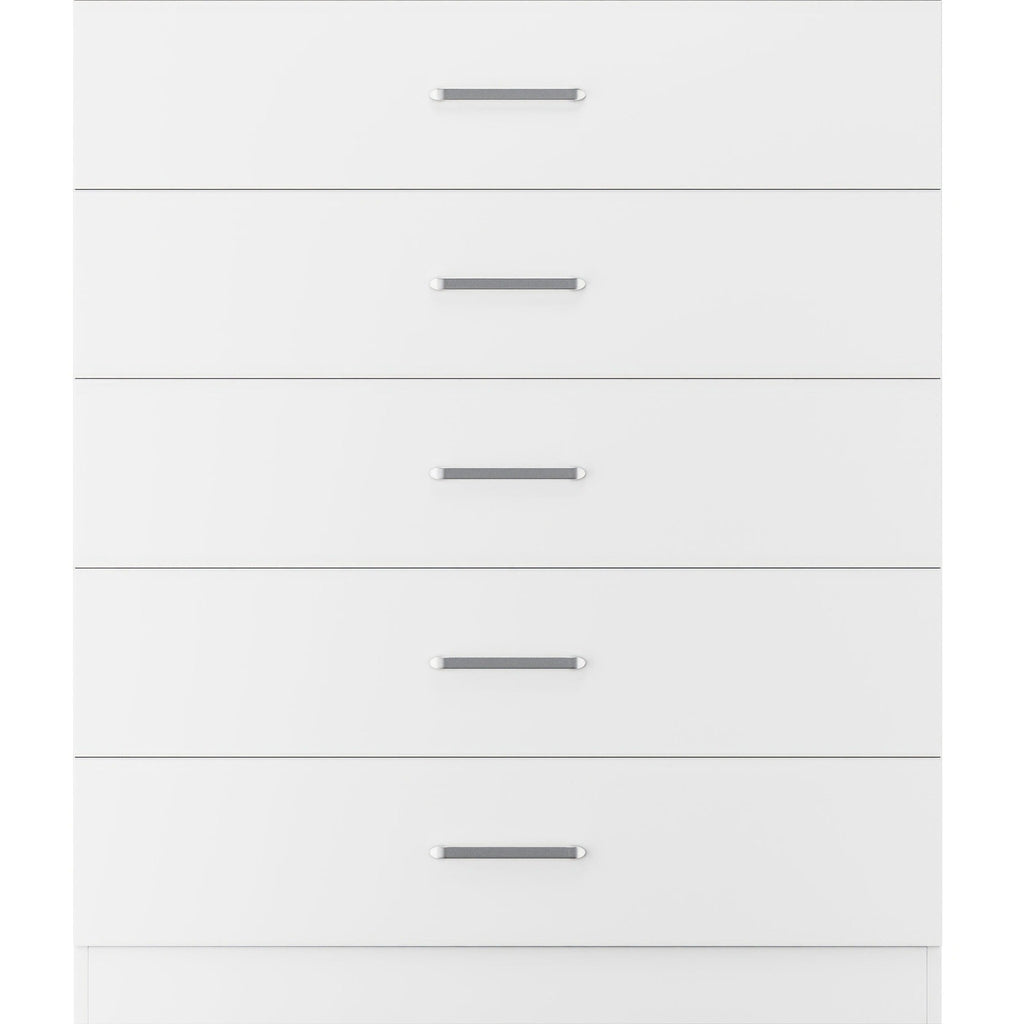 Dakota 5 Drawer Chest - White