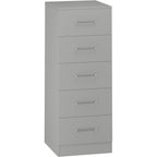 Dakota 5 Drawer Narrow Chest - Light Grey