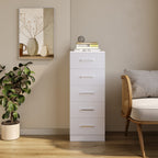 Dakota 5 Drawer Narrow Chest - White