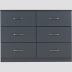 Dakota 6 Drawer Chest - Dark Grey