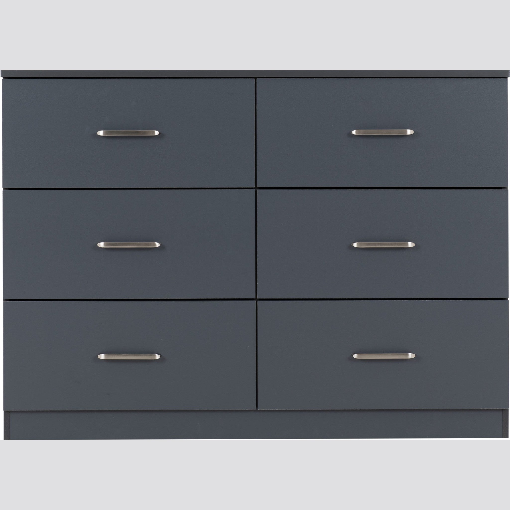 Dakota 6 Drawer Chest - Dark Grey