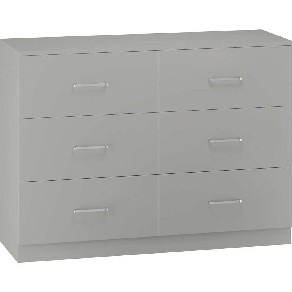 Dakota 6 Drawer Chest - Light Grey