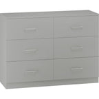 Dakota 6 Drawer Chest - Light Grey