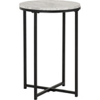 Dallas Side Table - Marble/Black