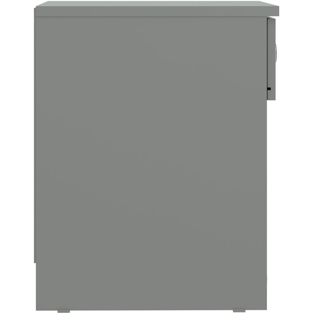 Denver 1 Drawer Bedside - Grey Gloss
