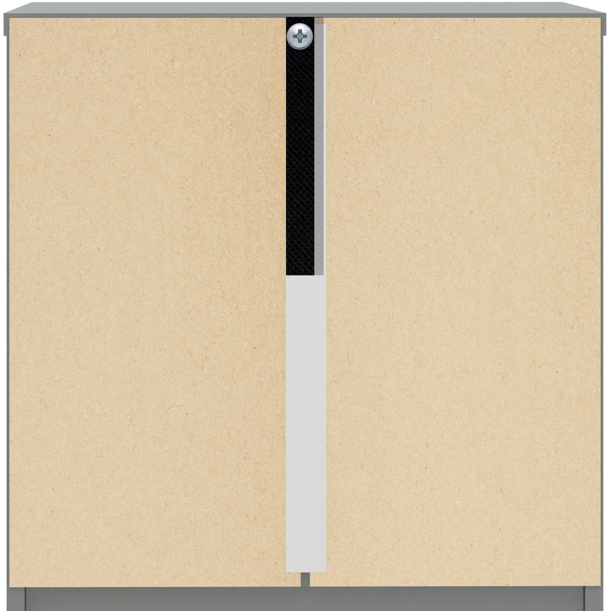 Denver 1 Drawer Bedside - Grey Gloss