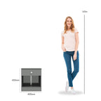 Denver 1 Drawer Bedside - Grey Gloss