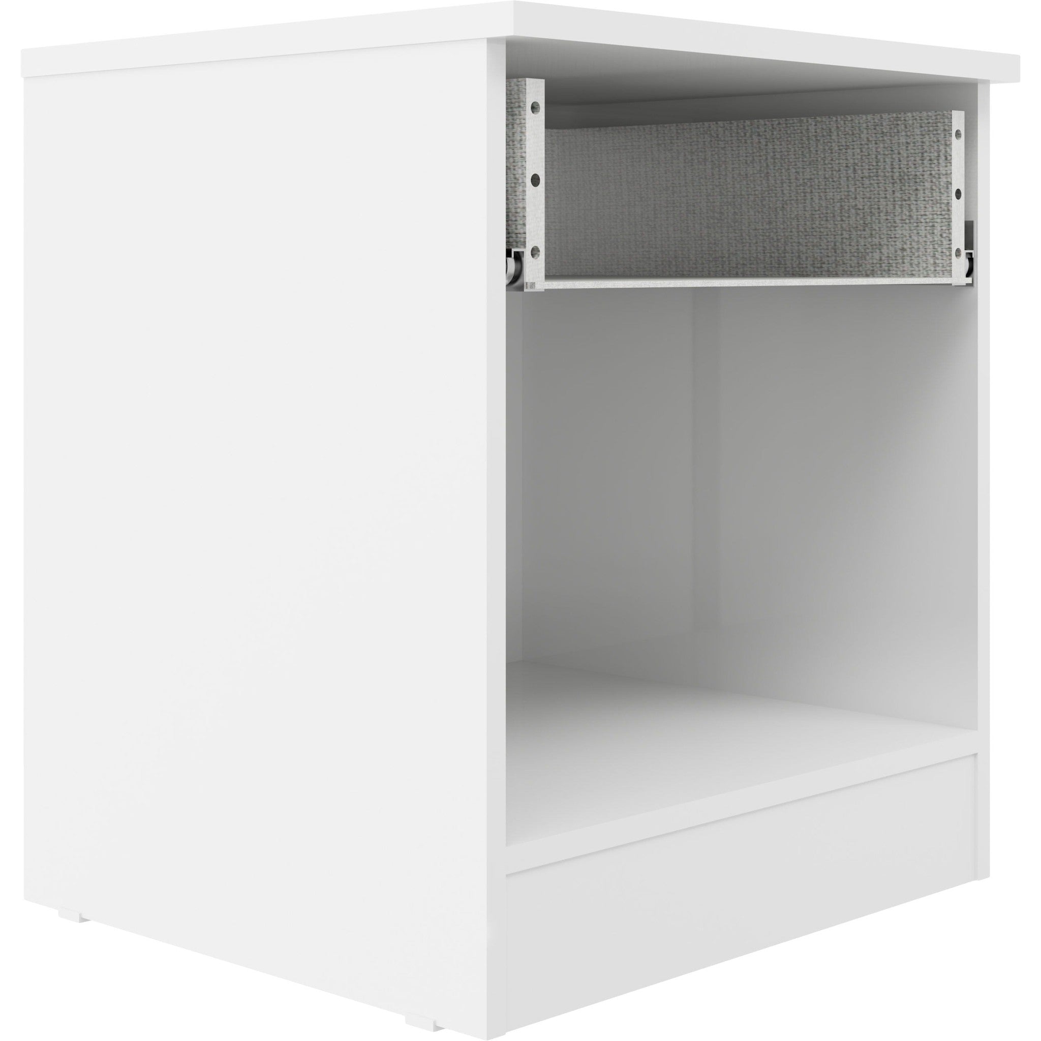 Denver 1 Drawer Bedside - White/Blue Gloss