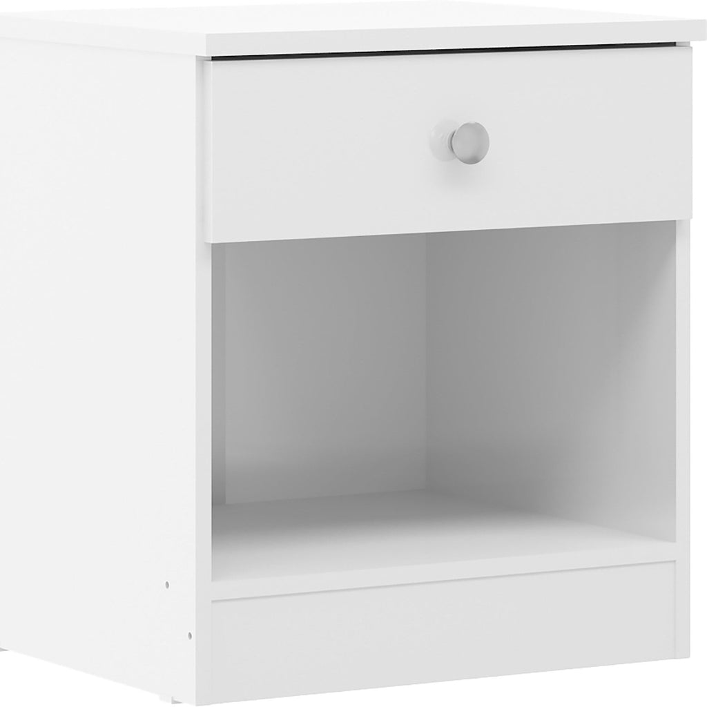 Denver 1 Drawer Bedside - White Gloss