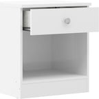 Denver 1 Drawer Bedside - White Gloss