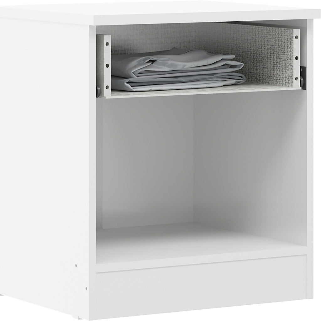 Denver 1 Drawer Bedside - White Gloss