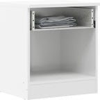 Denver 1 Drawer Bedside - White Gloss