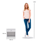 Denver 1 Drawer Bedside - White Gloss