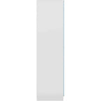 Denver 2 Door Wardrobe - White/Blue Gloss
