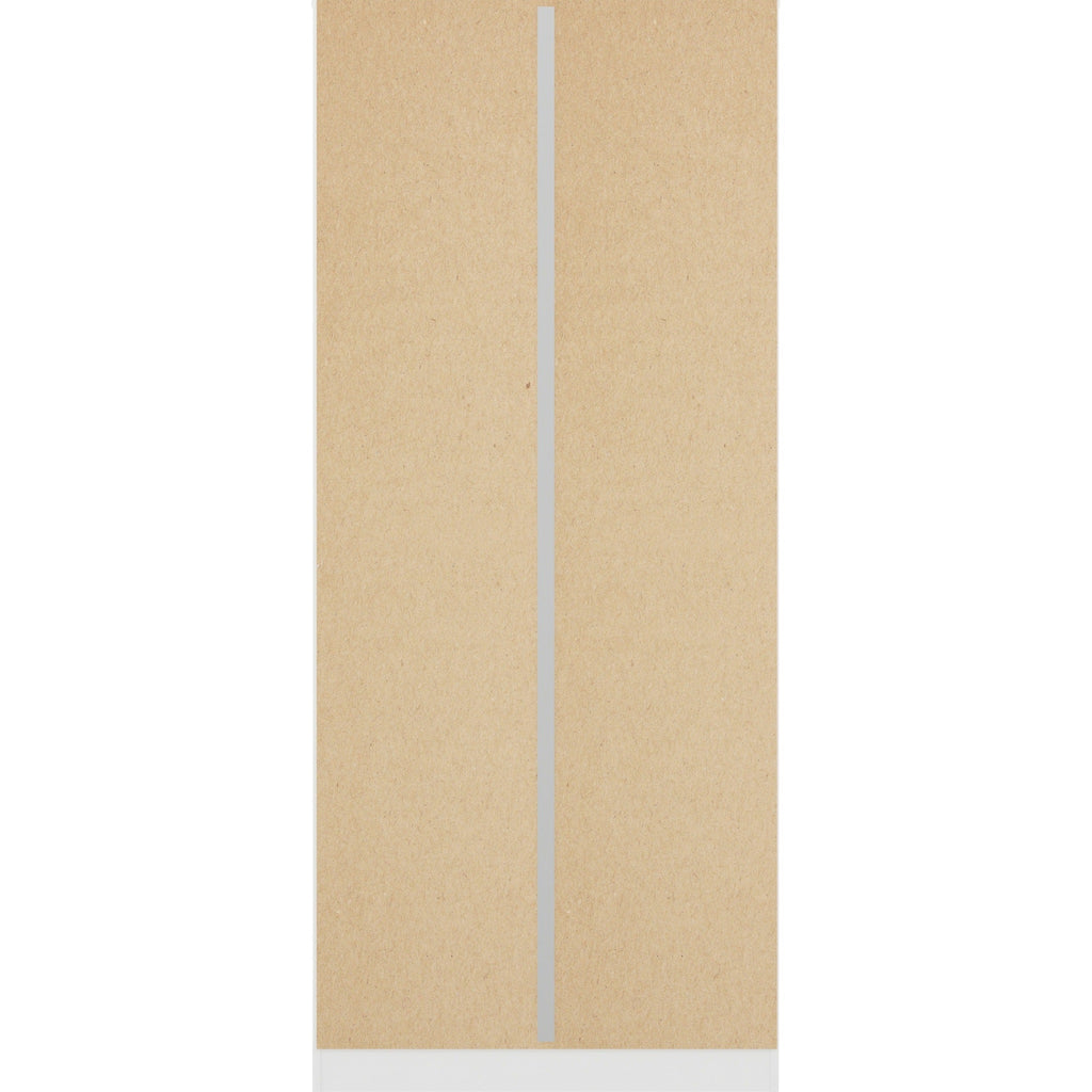 Denver 2 Door Wardrobe - White/Blue Gloss