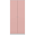 Denver 2 Door Wardrobe - White/Pink Gloss