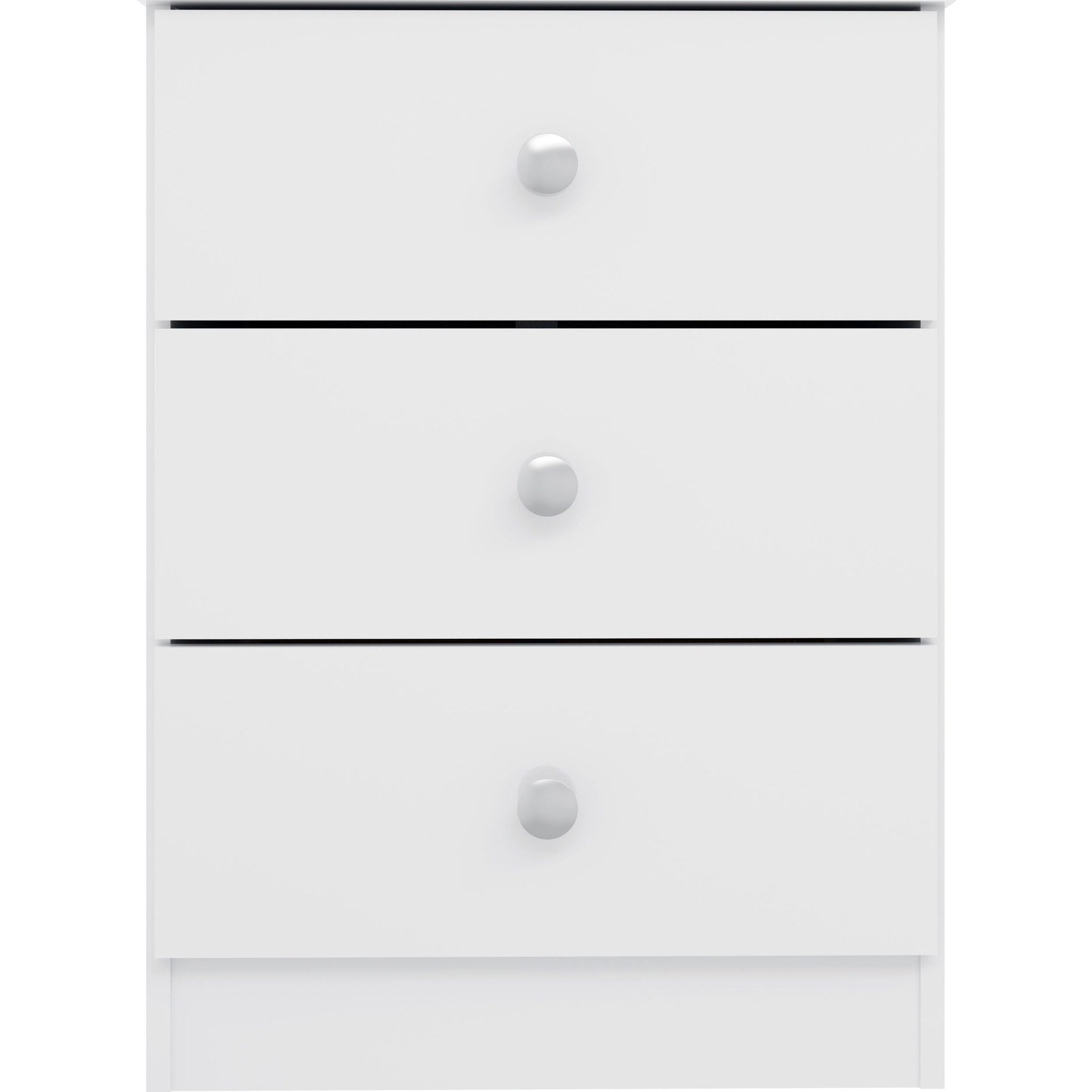 Denver 3 Drawer Bedside - White Gloss