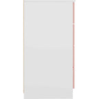 Denver 4 Drawer Chest - White/Pink Gloss