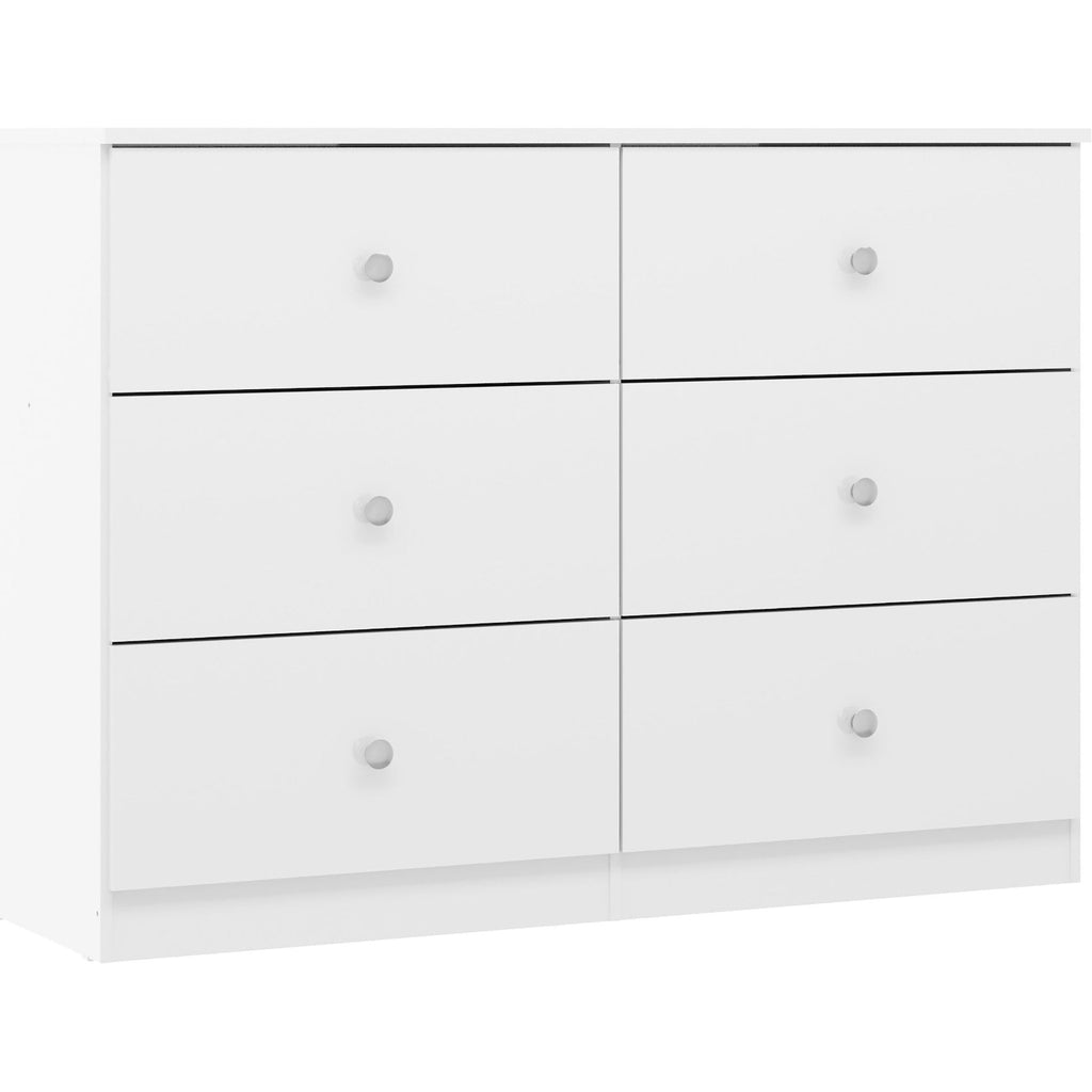 Denver 6 Drawer Chest - White Gloss