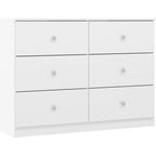 Denver 6 Drawer Chest - White Gloss