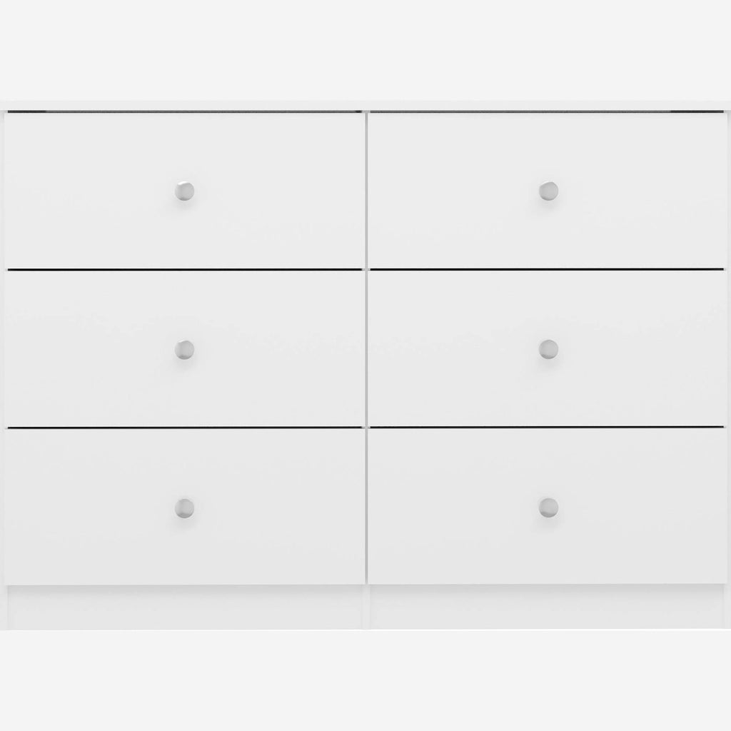 Denver 6 Drawer Chest - White Gloss
