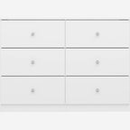 Denver 6 Drawer Chest - White Gloss