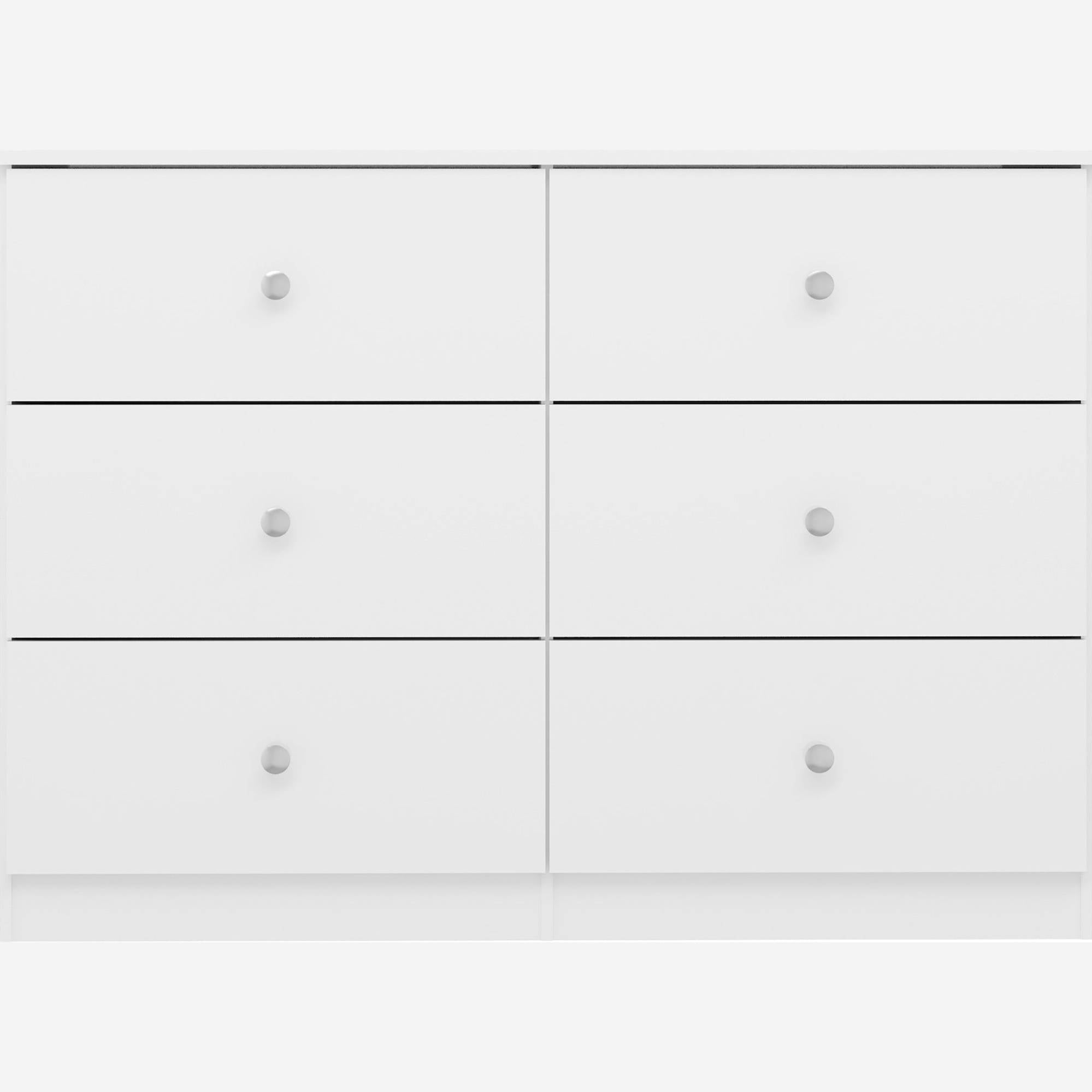 Denver 6 Drawer Chest - White Gloss