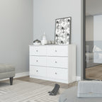 Denver 6 Drawer Chest - White Gloss