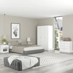 Denver 1 Drawer Bedside - White Gloss