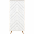 Dixie 2 Door Wardrobe - Dusty Grey/White