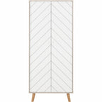 Dixie 2 Door Wardrobe - Dusty Grey/White