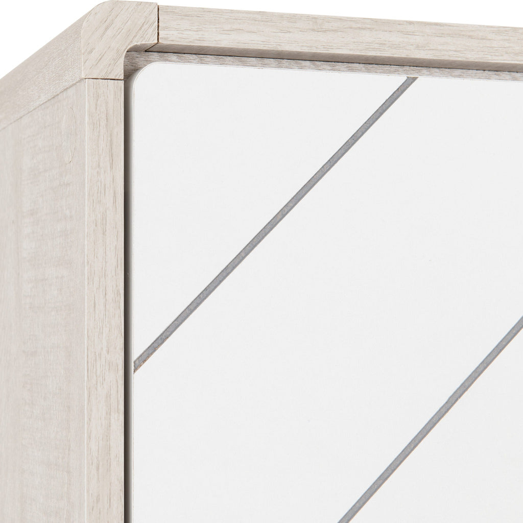 Dixie 2 Door Wardrobe - Dusty Grey/White