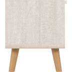 Dixie 2 Drawer Bedside - Dusty Grey/White