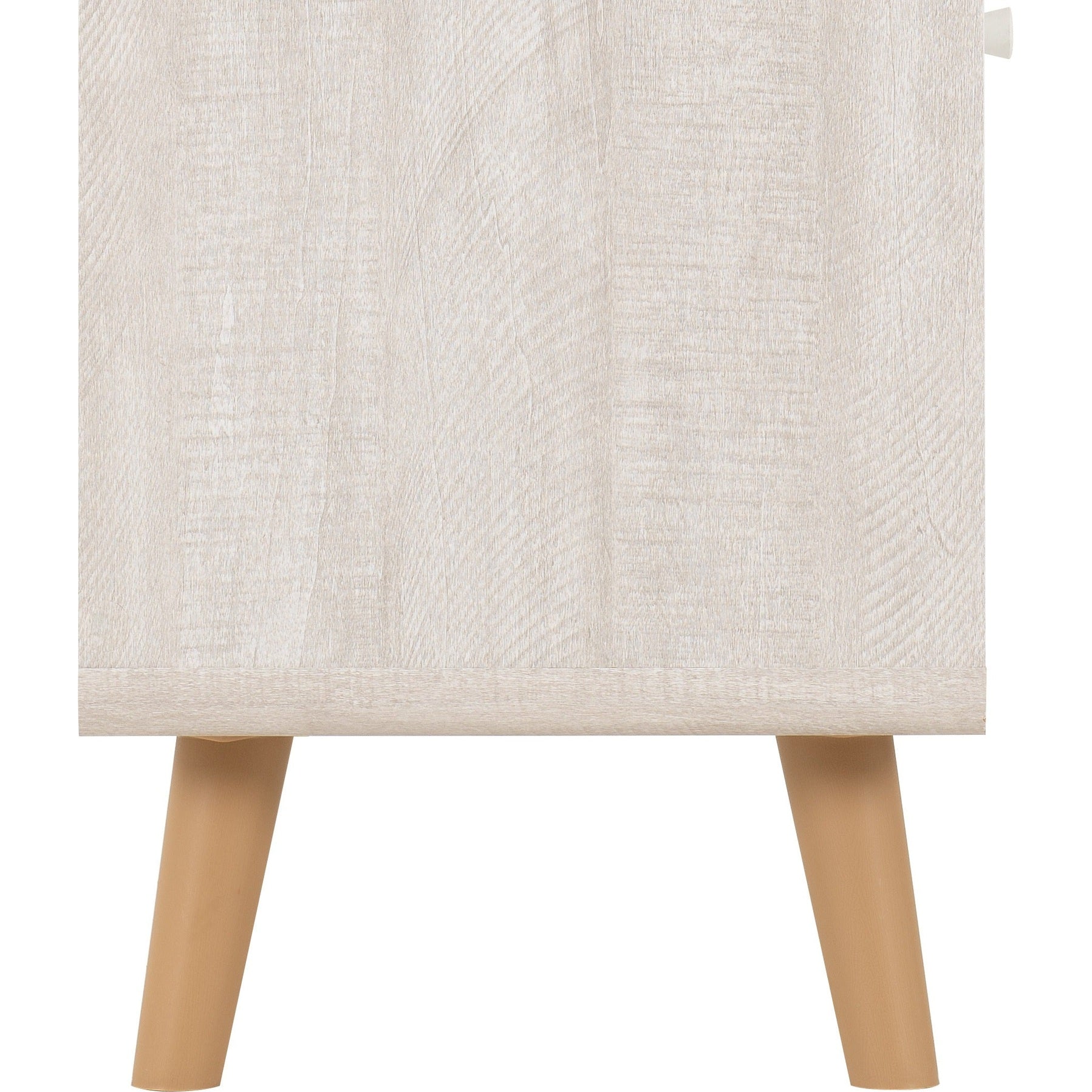 Dixie 2 Drawer Bedside - Dusty Grey/White