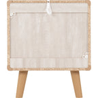 Dixie 2 Drawer Bedside - Dusty Grey/White