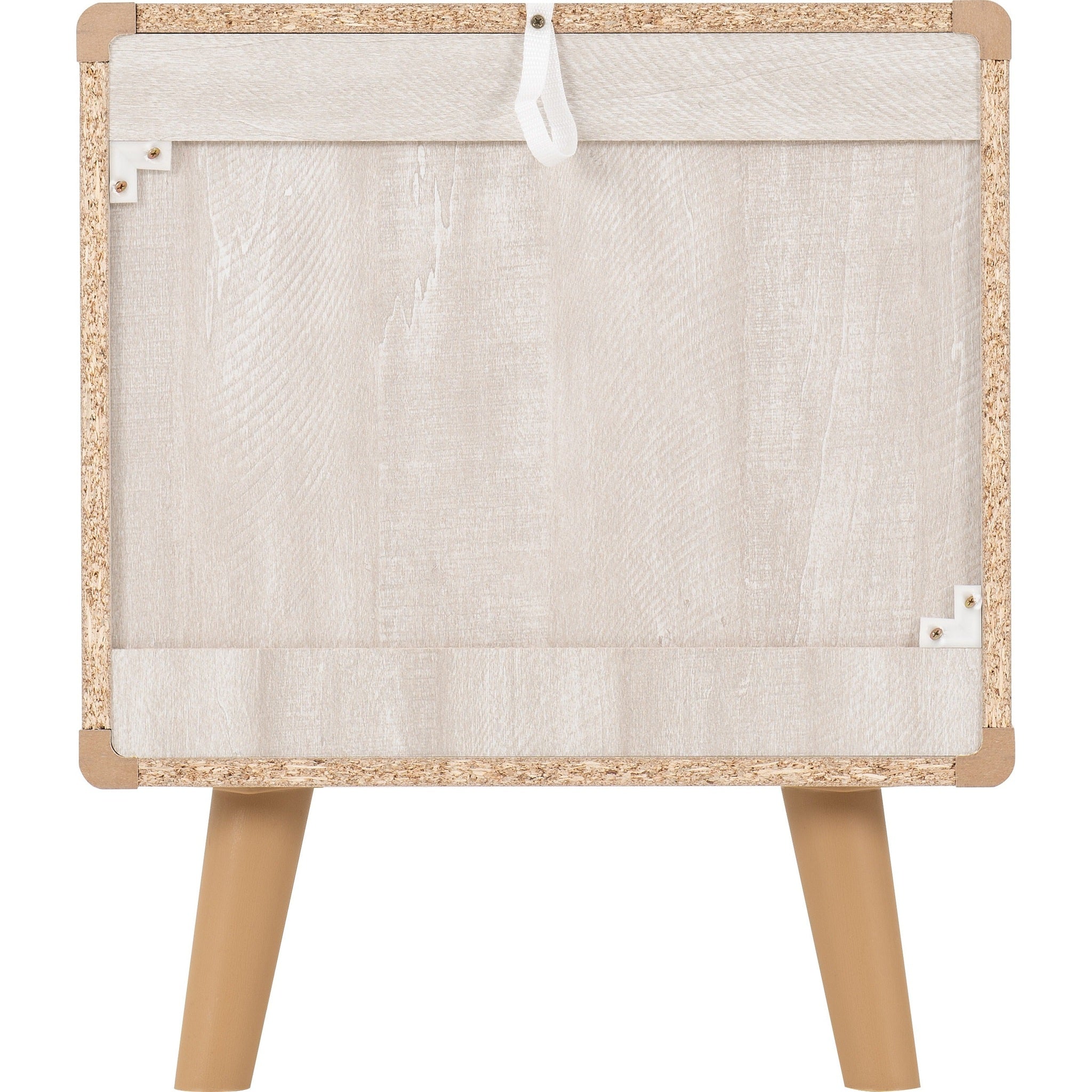 Dixie 2 Drawer Bedside - Dusty Grey/White