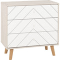 Dixie 3 Drawer Chest - Dusty Grey/White