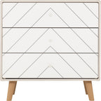 Dixie 3 Drawer Chest - Dusty Grey/White