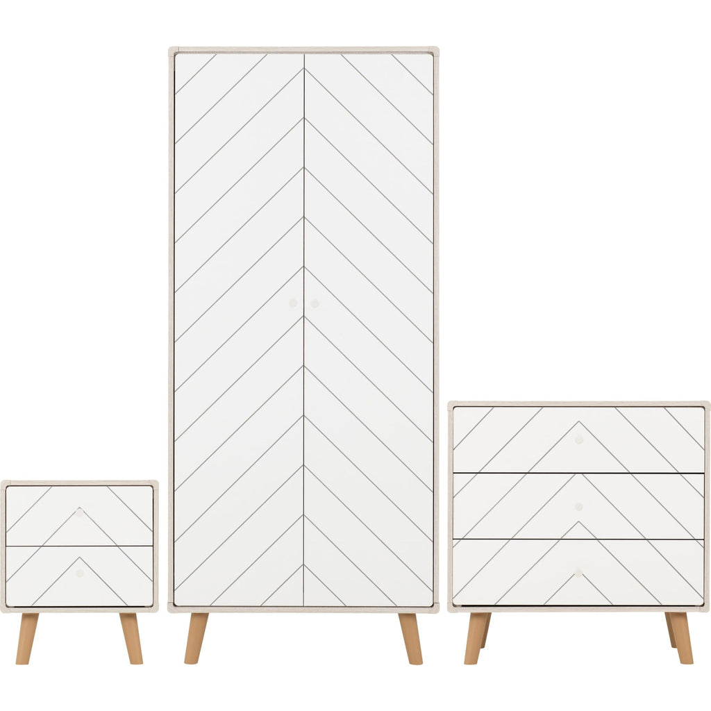 Dixie Trio Set - Dusty Grey/White